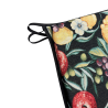 Coussins de siège effilés à motif de fruits noirs | Coussins de siège effilés à motif de fruits