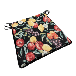 Coussins de siège effilés à motif de fruits noirs | Coussins de siège effilés à motif de fruits