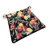 Zwarte Fruit Tapestry Taps Toelopende Stoelkussens| Fruitontwerp Taps Toelopend Stoelkussen