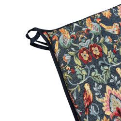 Coussins de siège effilés en tapisserie William Denim| Coussins de siège effilés en tapisserie