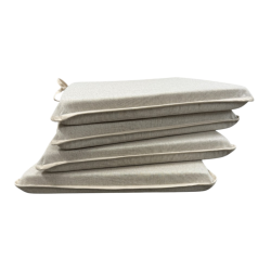 Plain Linnen Taps Toelopende Stoelkussens| Beige Toelopende Stoelkussens Met Strikbanden |
