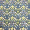 Tissu Navy Strawberry Thief | Tissu William Morris | Tissu Imprimé Bleu