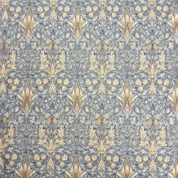 Tessuto Denim Testa di Serpente | Tessuto William Morris | Tessuto Stampato Blu