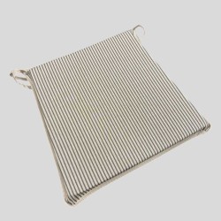 Coussin de siège effilé à rayures grises | Coussins de siège à rayures | Rayé gris |