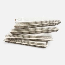 Coussin de siège effilé à rayures grises | Coussins de siège à rayures | Rayé gris |