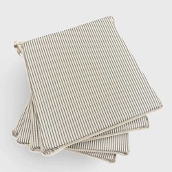 Coussin de siège effilé à rayures grises | Coussins de siège à rayures | Rayé gris |