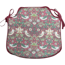 Stoelzittingkussen Strawberry Thief Crimson Spindle | Bloemige Spindel Stoelkussens