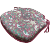 Strawberry Thief Crimson Spindle Seat Pad | Floral Spindle Chair Pads