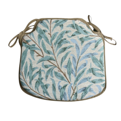 Spindle Seat Pad Willow Bough Seaspray Tapestry | Blue Green Chair Pad