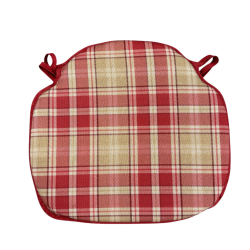 Cuscini per sedie a fuso Highland Check Rosso | Cuscini per sedie a fuso Tartan Rosso |