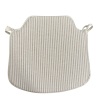 Coussin de siège à rayures blanches | Coussin de siège neutre | Coussin de siège à rayures