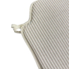 Coussin de siège à rayures blanches | Coussin de siège neutre | Coussin de siège à rayures
