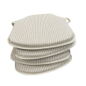 White Stripe Spindle Seat Pads| Neutral Seat Pads | Striped Seat Pads