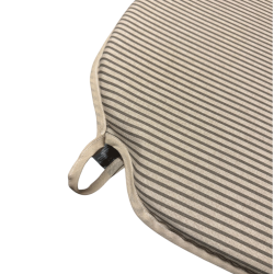 Grey Stripe Spindle Seat Pads| Geometric Seat Pads | Striped Seat Pads