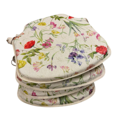 Coussin de siège à broche classique à motif floral | Coussins de chaise à broche colorés à motif fleuri