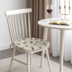 Stag & Deer Spindle Stoelkussens| Antislip Dierenprint Spindle Stoelkussens