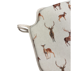 Stag & Deer Spindle Stoelkussens| Antislip Dierenprint Spindle Stoelkussens