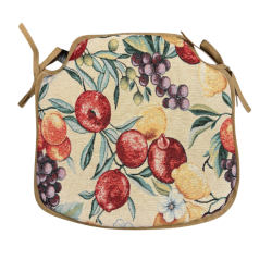 Coussin de siège en tapisserie de fruits naturels | Coussins de chaise au design fruité |