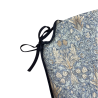 Schlangenkopf-Denim-Spindelsitzkissen | Blau gemusterte Spindelstuhlpolster