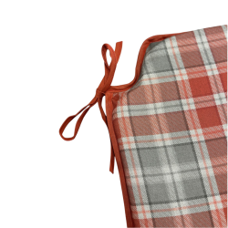 Spindle Seat Pads Highland Check Autumn | Checked Spindle Chair Pads