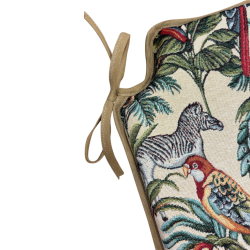 Coussin de Siège en Tapisserie de Forêt Tropicale Naturelle | Coussin de Chaise en Forme de Fuseau