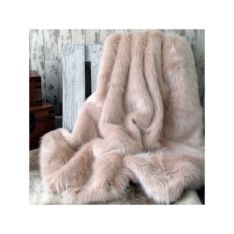 SALDI! Coperta in Finta Pelliccia Candyfloss | Coperta in Pelliccia a Pelo Lungo Rosa Bambino