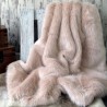 CLEARANCE! Suikerspin Imitatiebont Deken | Babyroze Langharige Bont Deken