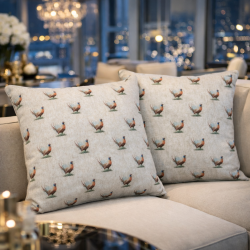 Kleine Fazant Kussens | Landelijke Kussens | Fazanten Print Kussens