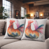 Coussin Réversible Grand Coq | Coussin Réversible | Coussin Coq