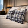 Coussins en Denim à Carreaux Highland | Coussins à Carreaux Bleus | Coussin Tartan