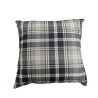 Highland Check Denim Kussens | Blauwe Geruite Kussens | Tartan Kussen