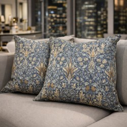Slangenkop Denim Kussens | Gevlekte Sierkussens | Blauwe Kussens