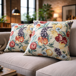 Natuurlijke Fruit Tapestry Sierkussens | Kussens met Fruitpatroon |