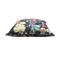 Zwarte Fruit Tapestry Bankkussens | Fruitpatroon Tapestry Kussens