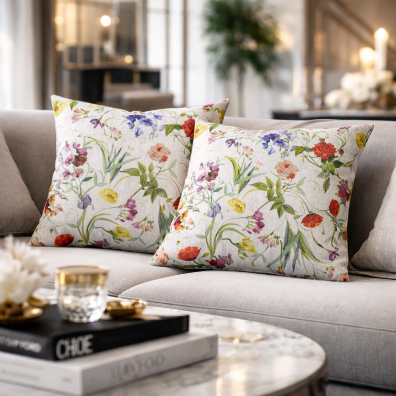Cuscini Classici a Motivo Floreale | Cuscini a Motivo di Fiori | Cuscini Fioriti