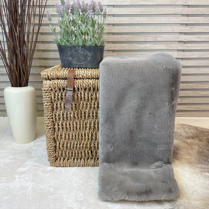 LIQUIDATION ! Richmond Taupe Faux Fur Bed Runner | Taupe Fur Bed Runner