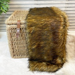UITVERKOOP! Rode Vos Imitatiebont Bedloper | Rood Bruin Imitatiebont Loper