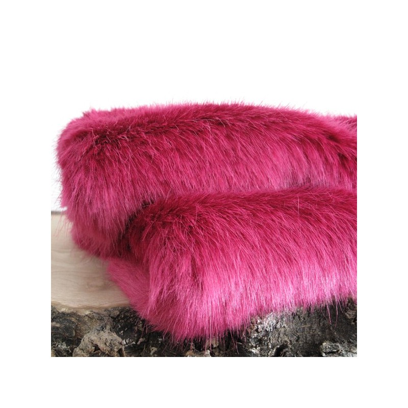 CLEARANCE! Magenta Kunstfell-Bettläufer | Hellrosa Fell-Bettläufer