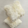 Due Cuscini in Vera Pelle di Pecora Avorio 40cm