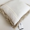 Due Cuscini in Vera Pelle di Pecora Beige Chiaro 50cm