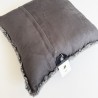 Paar graue Kissen aus echtem Schaffell, 40 cm