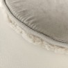 Shearling-Schaffell Runde Bistro-Sitzkissen Oyster 37 cm Stuhlkissen, im Paar verkauft