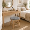 Paire de coussins de chaise ronds en peau de mouton grise véritable à poils courts 37 cm