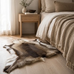 Grande Tappeto in Pelle di Renna Naturale | Pelle di Renna Nordica Naturale