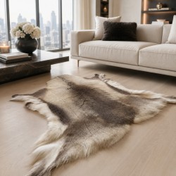 Großer nordischer Rentierfell-Teppich | Großes natürliches Rentierfell
