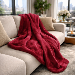 Coperta in Pile Color Vino | Coperta in Pile Bordeaux | Coperte in Pile |