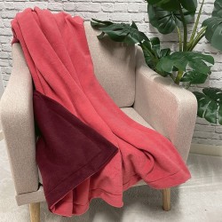 Omkeerbare Wijn Fleece Deken | Omkeerbare Fleece Gooi | Rode Dekens