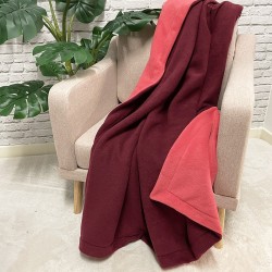Reversible Wine Fleece-Decke | Reversible Fleece-Wurf | Rote Würfe