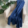 Petrolblauwe Fleece Deken | Blauwe Fleece Plaid | Fleece Dekens |