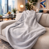 Hellgraue Fleece-Decke | Blassgraue Fleece-Wurfdecke | Fleece-Decken |